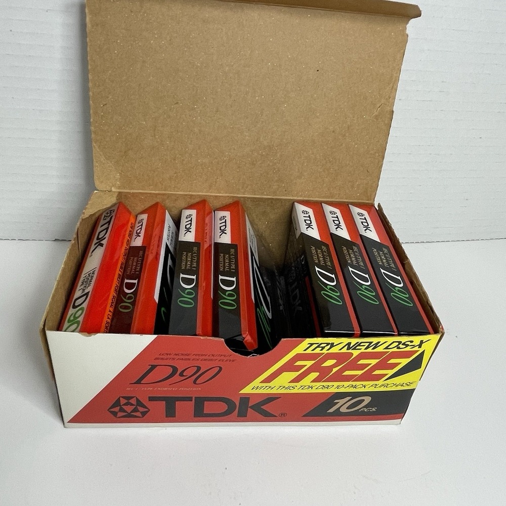 Vintage TDK D90 Lot 7 Blank Audio Cassette Tape High Output Normal Type I